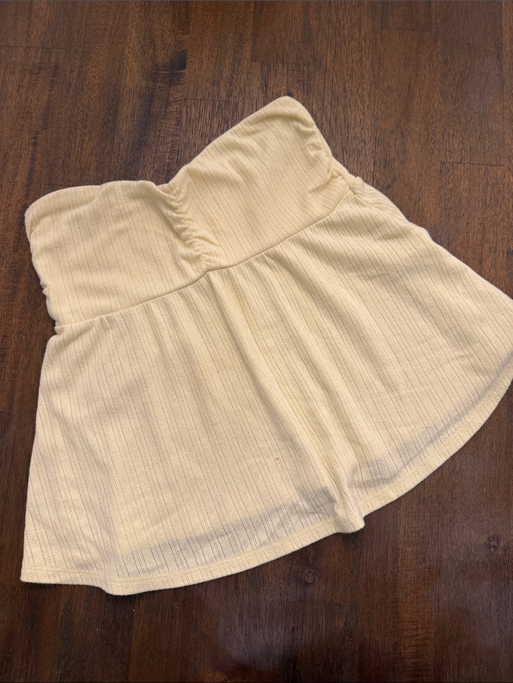 Hollister Cream Ribbed Strapless Camisole